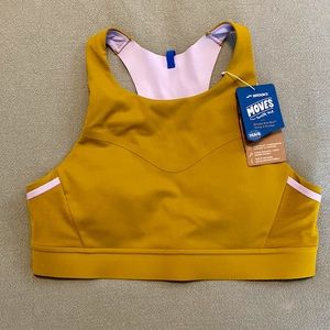 Brooks Golden/Lavender Drive 3 Pocket Sports Bra 36A/B with tags